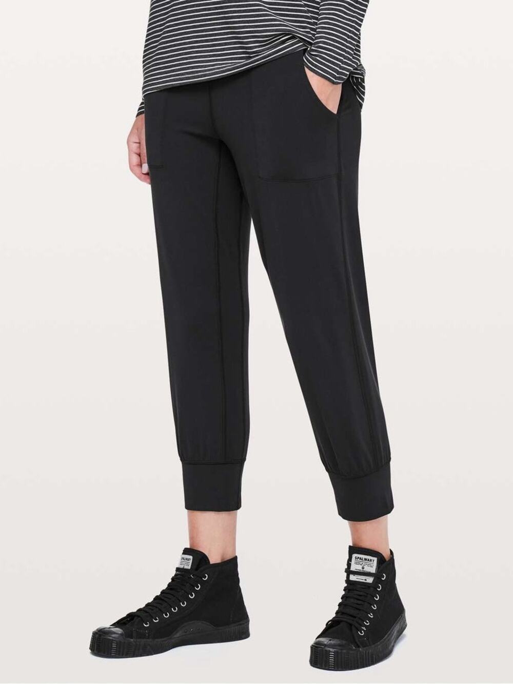Lululemon Align Jogger Crop 23" Black Nulu Soft Lounge Pants Size 4